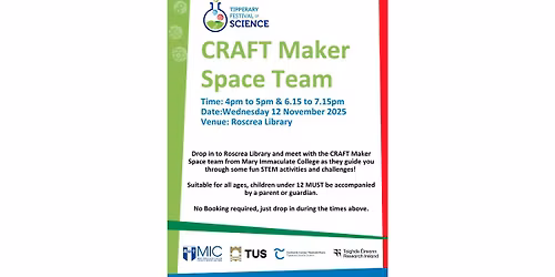 CRAFT Maker Space Team at Roscrea Library