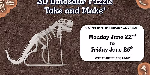 3D Dinosaur Puzzle Take-and-Make