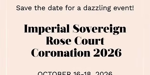 ISRC: Portland Coronation 2026 (Save the date)