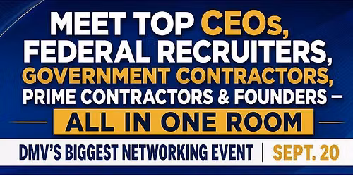 Biggest Networking Event | Meet 100's of CEOs | Sept 20, Herndon
