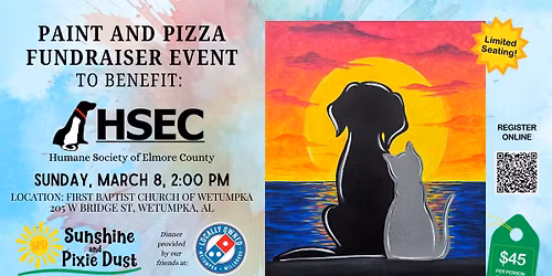 Paint and Pizza Fundraiser to Benefit the Humane Society of Elmore County