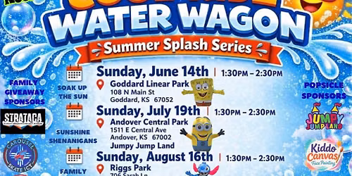 COOL KIDZ WATER WAGON- CHARACTER COMMUNITY COOL DOWN-Family Luau- Party Rockerz ICT