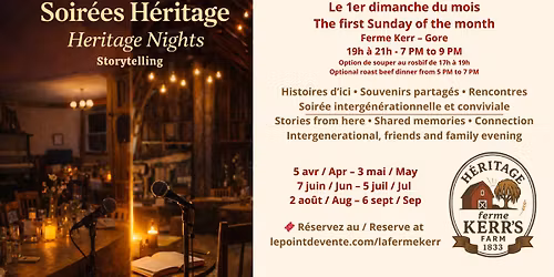 Soir\u00e9e H\u00e9ritage \/ Heritage Night