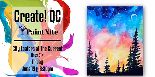 Paint Nite at City Loafers at The Current Davenport: Galaxy Dream Pines