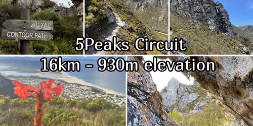 5Peaks Circuit in Hermanus, 16km - 930m elevation