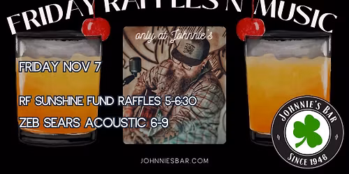 Friday Night Raffles + Music by Zeb Sears!