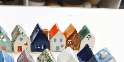 Ceramic Mini House for Tealights or Incense Workshop