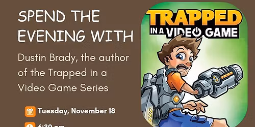 Spend the evening with author,  Dustin Brady