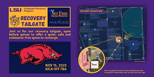Recovery Tailgate (Arkansas Razorbacks at LSU)