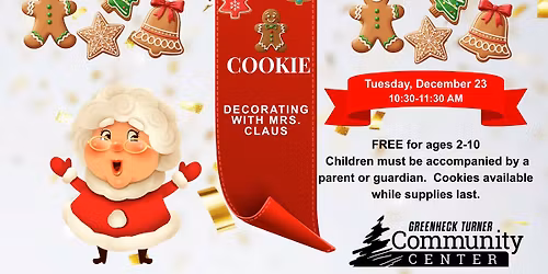 FREE Cookie Decorating with Mrs. Claus