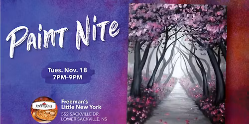 Paint Nite -  Path of Cherry Blossoms