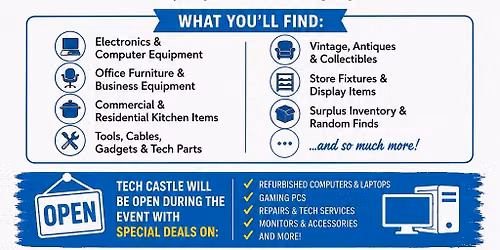 Tech Castle Treasure Sale and Pop-Up Market! 