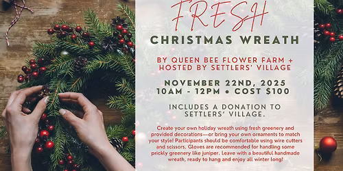\ud83c\udf84 Make Your Own Fresh Christmas Wreath Workshop