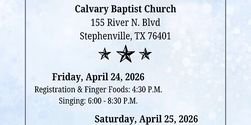 Texas State Southern Gospel Singing Convention 2026