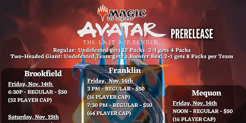 Magic: Avatar the Last Airbender Prerelease