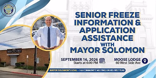 Senior Freeze Information & Application Assistance