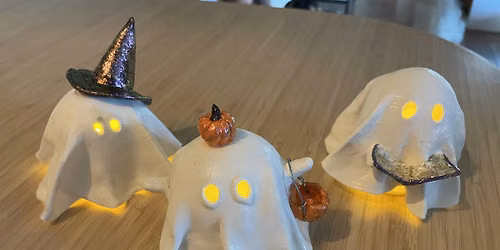 Ghost Tealights: Air Dry Clay
