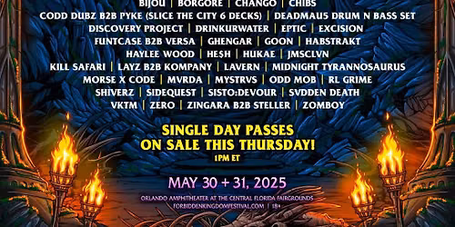 Forbidden Kingdom Music Festival - 3 Day Pass at Orlando Amphitheater at Central Florida Fairgrounds