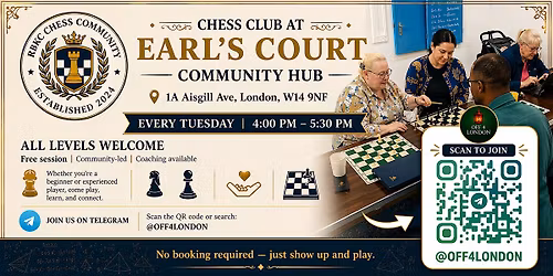 RBKC Chess Community invites you to join us for an afternoon of chess