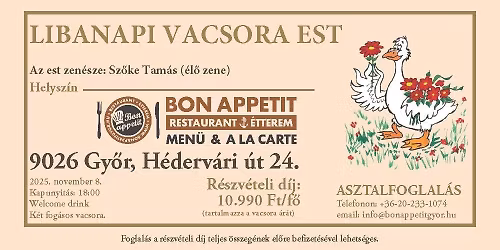 M\u00e1rton Napi Liba Vacsora Zen\u00e9s Est