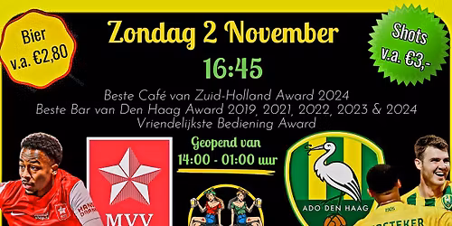 MVV Maastricht - ADO Den Haag live in Bar Club 188