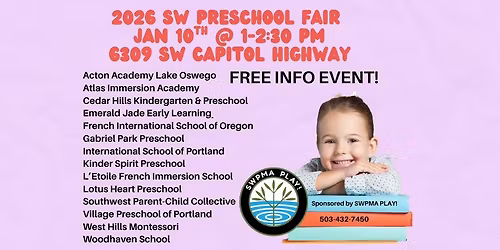2026 Annual *SW Preschool Information Fair*