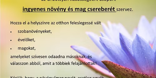 N\u00f6v\u00e9ny \u00e9s mag cserebere az \u0150rbotty\u00e1ni Termel\u0151i PIACon