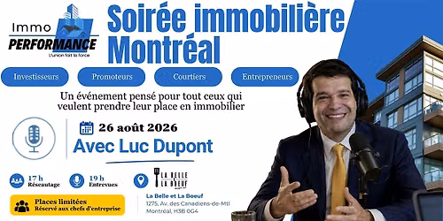 Soir\u00e9e immobili\u00e8re Montr\u00e9al