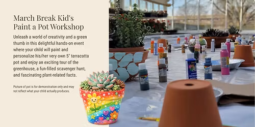 March Break Kid's Paint a Pot Workshop