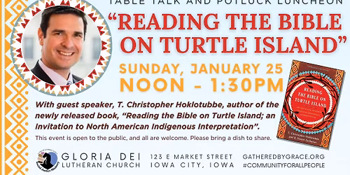 Table Talk and Potluck Lunch with author Chris Hoklotubbe