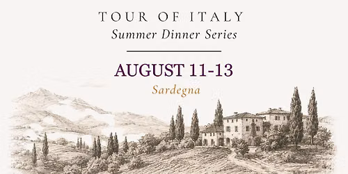 Tour of Italy: Summer Dinner Series | Sardegna