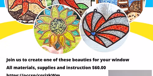 Crushed Glass & Resin Large Suncatchers
