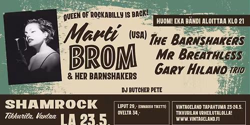 Marti Brom & Her Barnshakers, Shamrock 23.5.