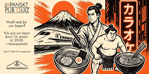 Hva\u00f0 veist \u00fe\u00fa um Japan? Pub-Quiz