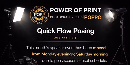Quick Flow Posing Workshop | POP Photography Club in Pensacola Monthly Speaker Event