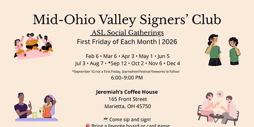 MOV Signers\u2019 Club \u2013 ASL Social Gatherings 2026