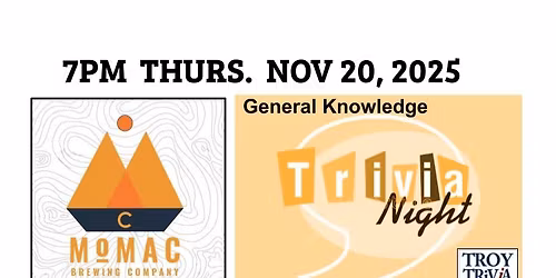 MoMAC Brewing - Trivia Night