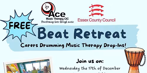FREE Drop In Carers Drumming Music Therapy Taster Sessions