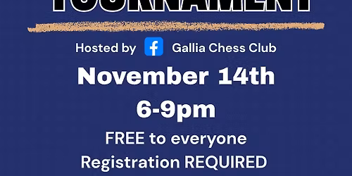 Gallia Area Chess Tournament- FREE, Registration REQUIRED