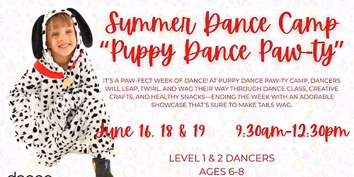 Puppy Dance Paw-ty Camp Ages 6-8