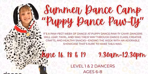 Puppy Dance Paw-ty Camp Ages 6-8