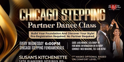 Chicago Stepping & Detroit Ballroom Partner Dance Class (Beginner Friendly!)