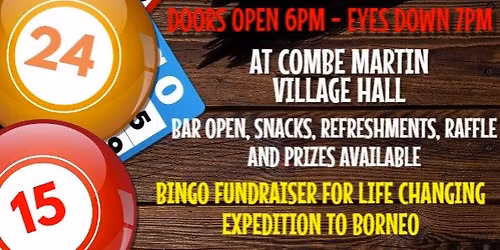 Bingo Night to fundraise for Life Changing Expedition to Borneo 