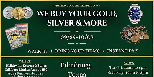 Edinburg, TX Roadshow- A free, Five Day Only Buying Event