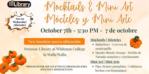 Mocktails & Mini Art \/ M\u00f3cteles y mini arte