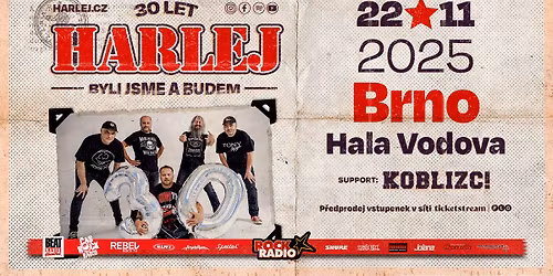 Harlej - Brno - Hala Vodova - Byli jsme a budem tour 30 let