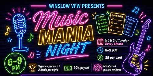 Music Mania Game Night at Winslow VFW