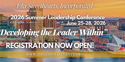 Iota Sweethearts, Incorporated-2026 Summer Leadership Conference