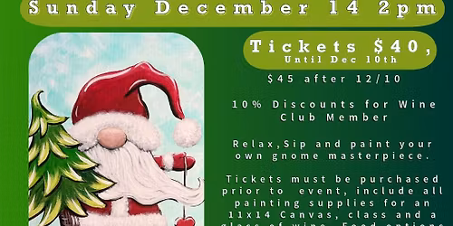 Paint & Sip - Christmas Gnome