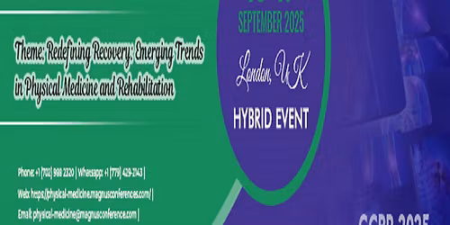 3rd Edition of Global Conference on Physical Medicine and Rehabi
